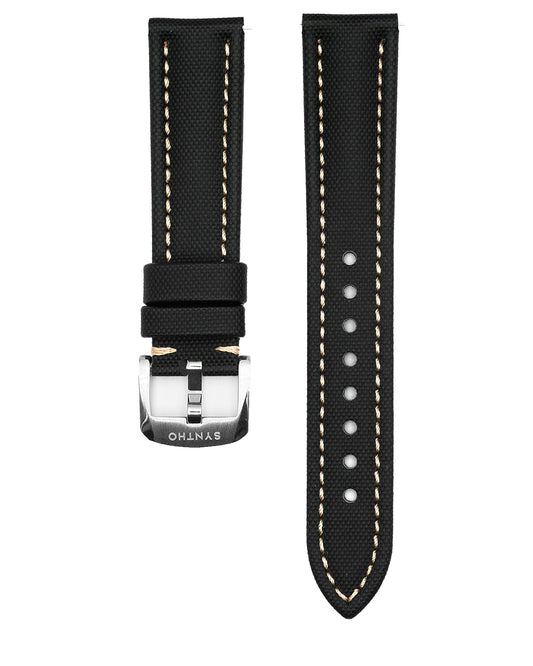CLASSIC - BLACK SAILCLOTH (CREAM STITCH)