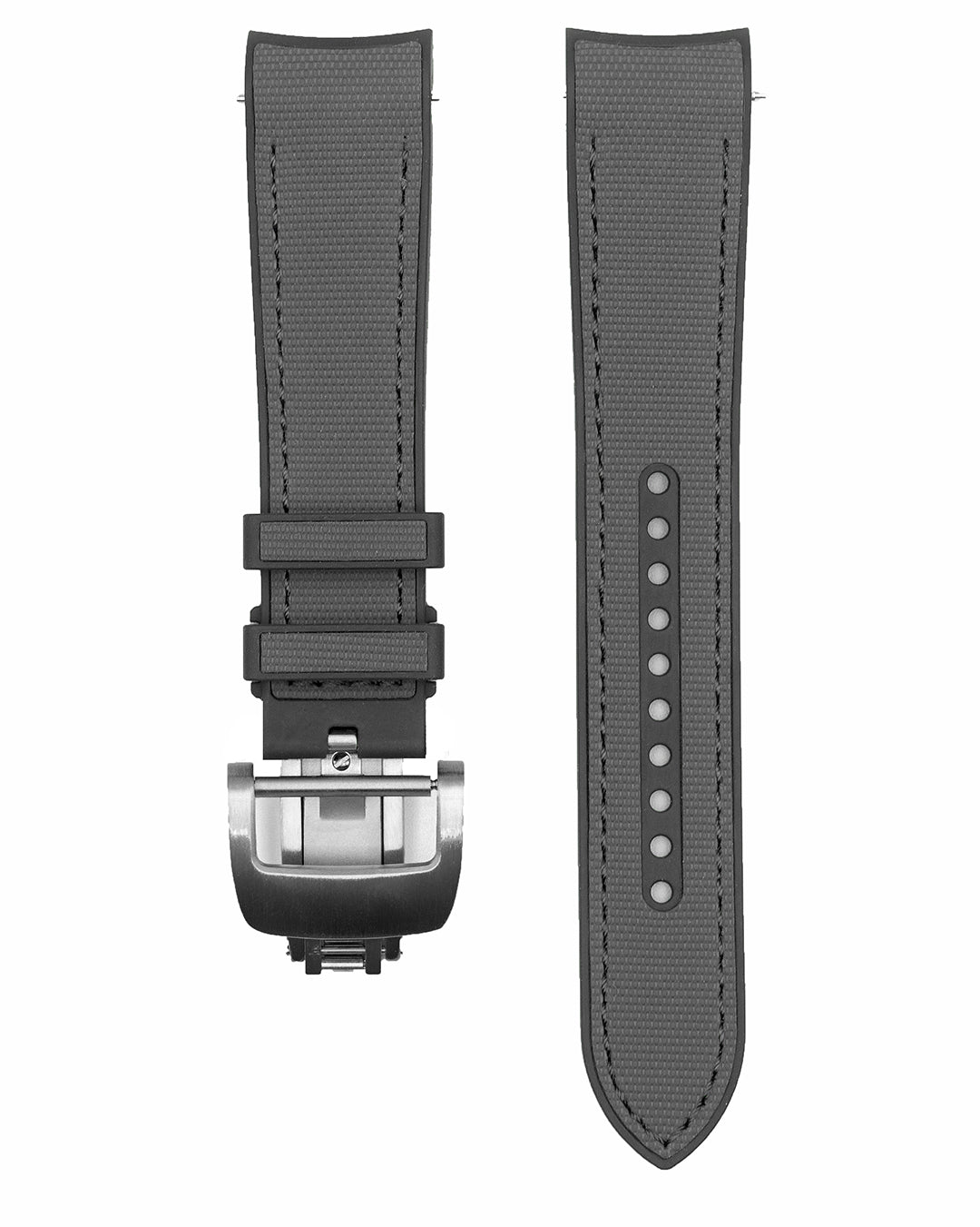 HYBRID FKM RUBBER FOR TUDOR BB58 (GREY)- DEPLOYANT VERSION