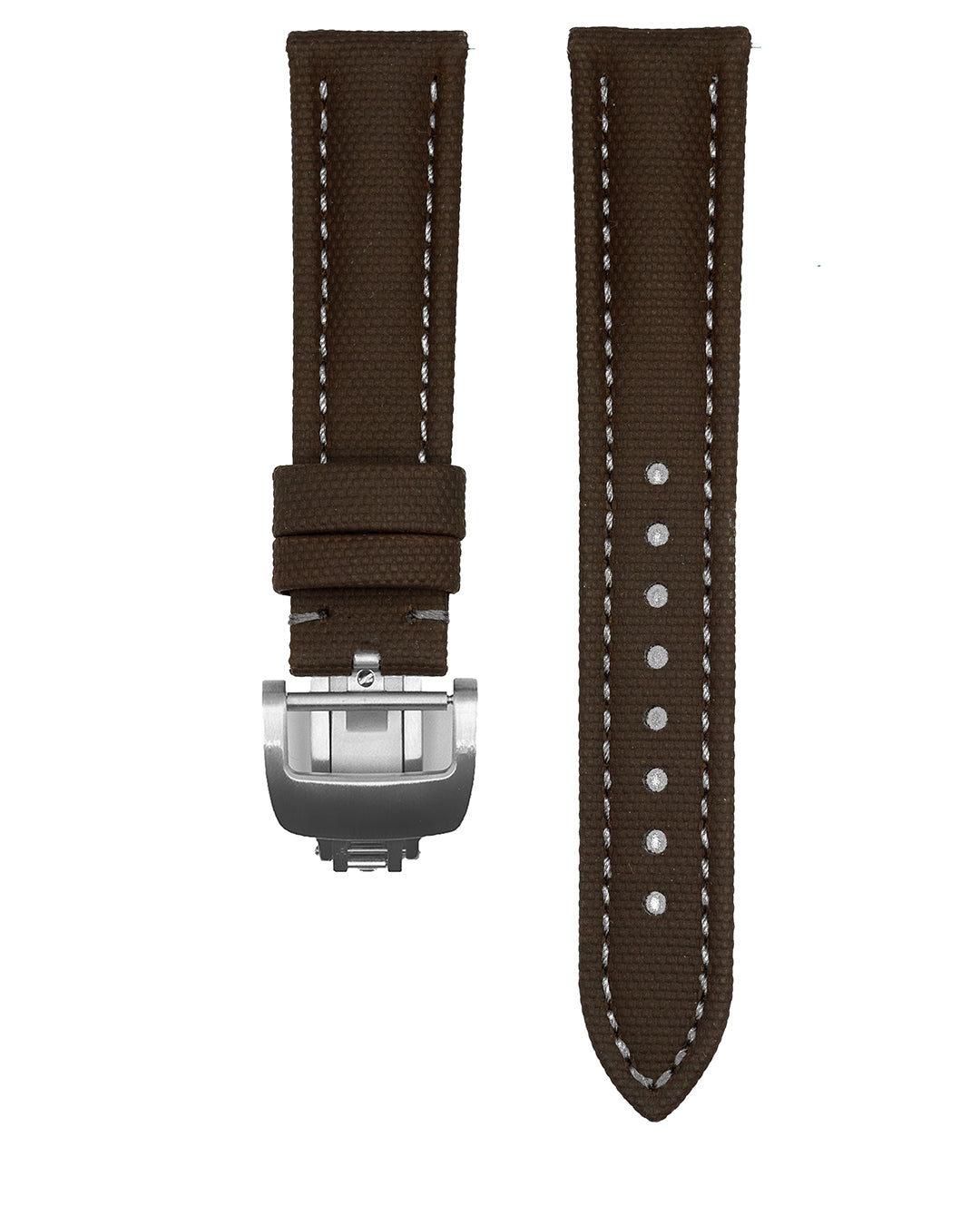 CLASSIC - DARK BROWN SAILCLOTH (CONTRAST STITCHING)